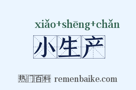 小生产是什么意思的图片